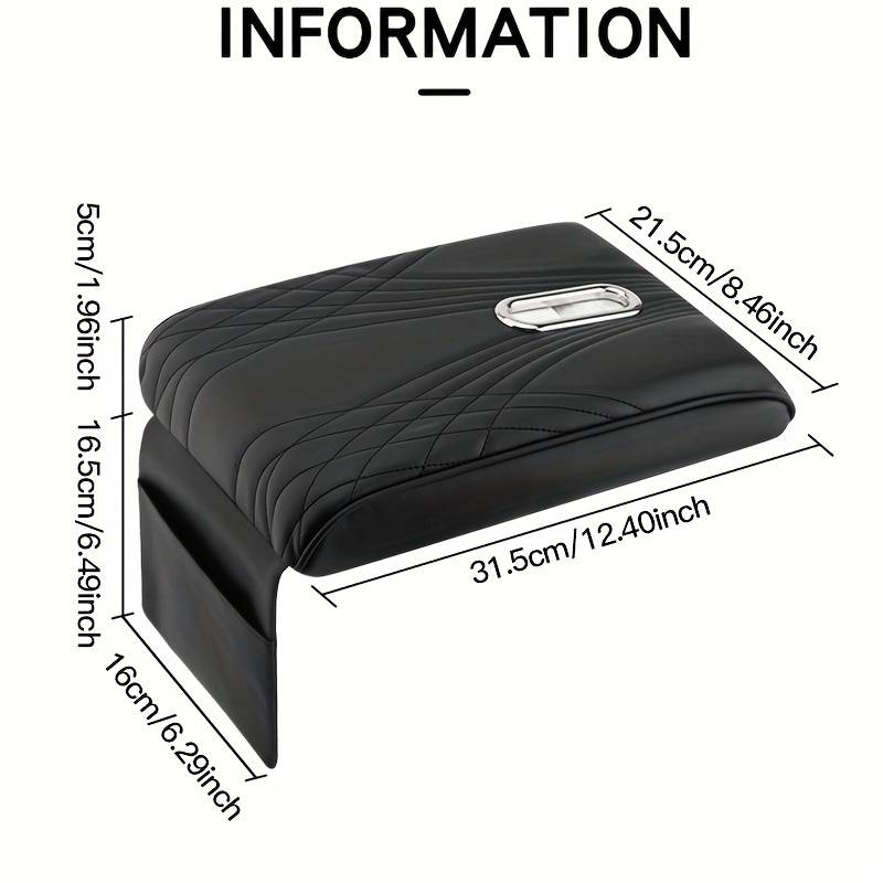 Housse D'accoudoir Central En Cuir PU Pour Mazda 6 MY17 (2016-) - Protection Contre Rayures, Saleté, Griffes - Coussin Confortable Antidérapant - Installation Facile