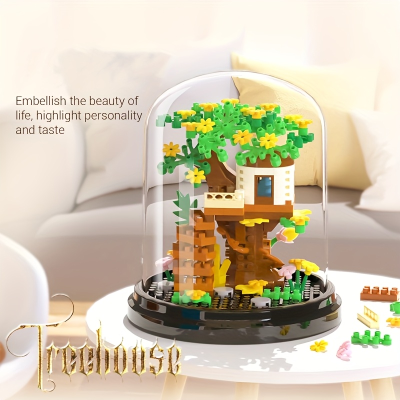 Four Seasons Tree House Small Building Blocks Ornament