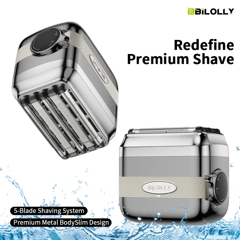 TEMU Bilolly - Men's Electric Shaver, Mini Shaver, Men's Foil Shaver, Dual Floating , , Compact And Portable, Travel, With Usb-c Rechargeable, Easily