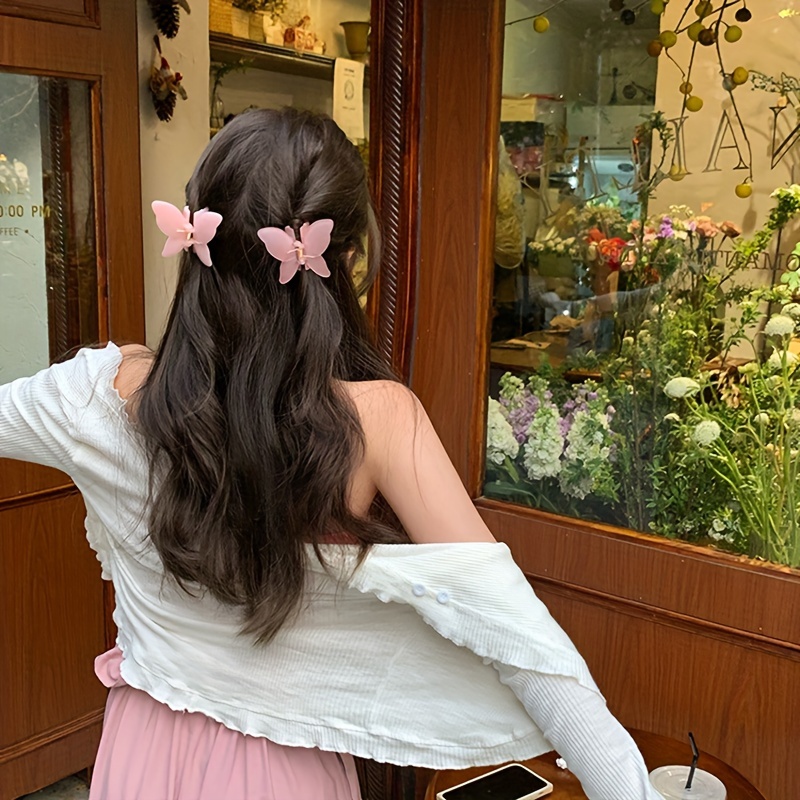 

2pcs Elegant Butterfly Decorative Hair Claw Clips Retro Hair Decoration Stylish Hair Accessories For Women And Daily Uses