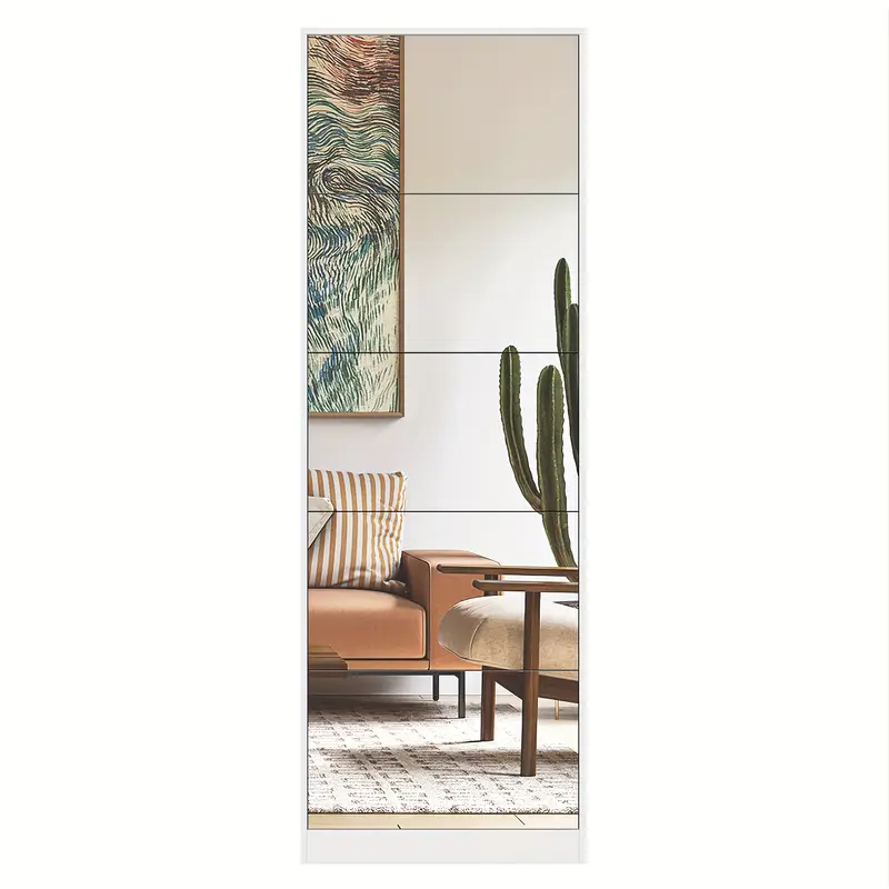 shoe storage cabinet with 5 flip mirrored drawers double rack shoe storage cabinet shoe organizer cabinet for entryway living room and shoe cabinets white Product details 4