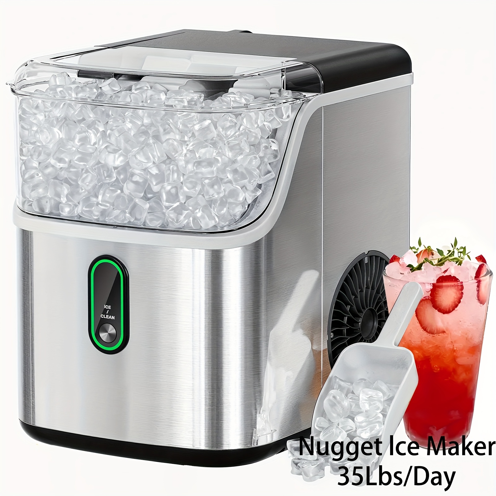 

Portable Countertop Ice Maker For Office Furniture - Can Produce 9 Bullet Ice Cubes In And 26 Of Ice Cubes In , Suitable For Outdoor, Camping, Rv And Party, Office Supplies