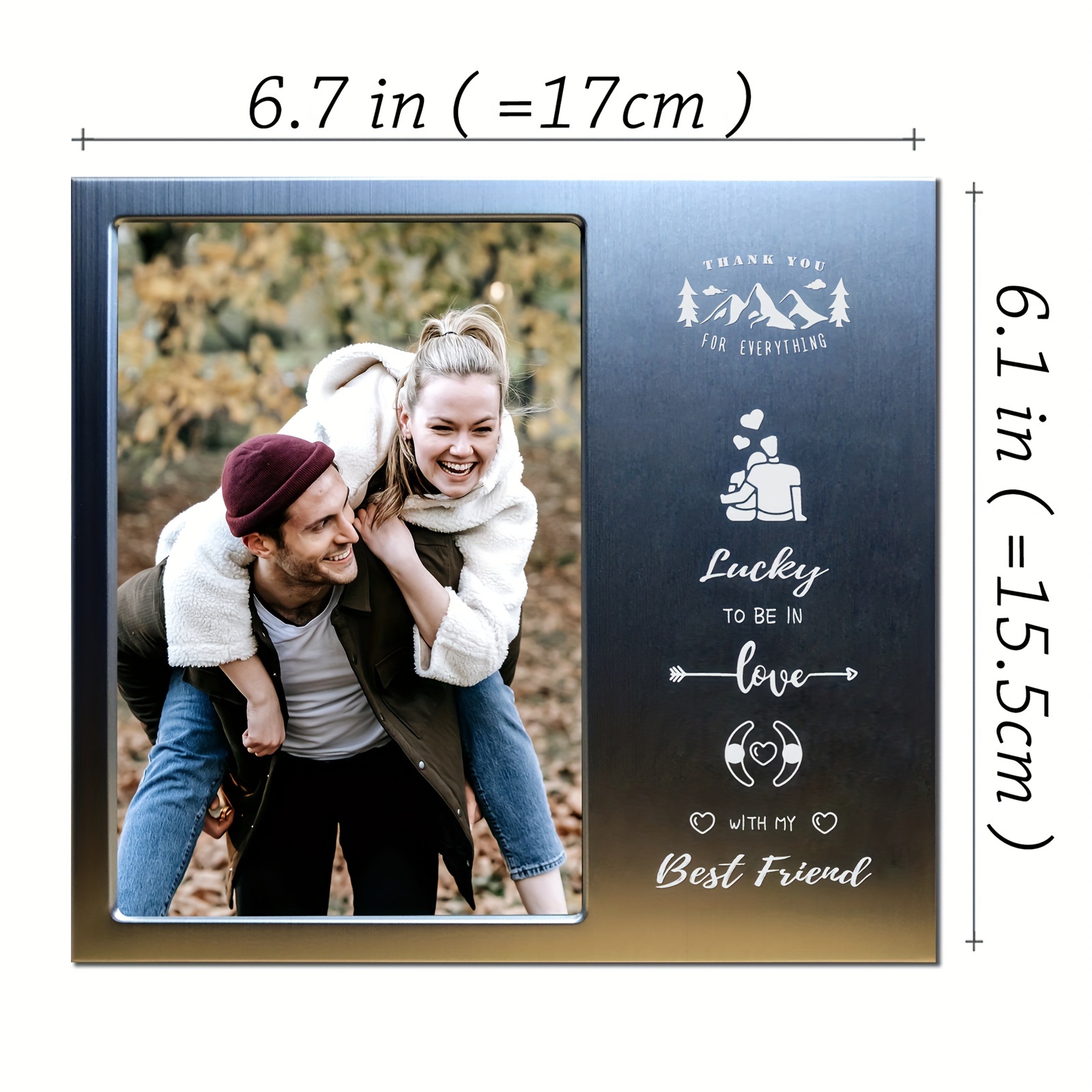 1pc Photo Frame, Boyfriend And Girlfriend Valentines Day, Anniversary,  Birthday, Romantic Couples Gift - Couple, Husband, Wife, Fiance Picture  Frame G