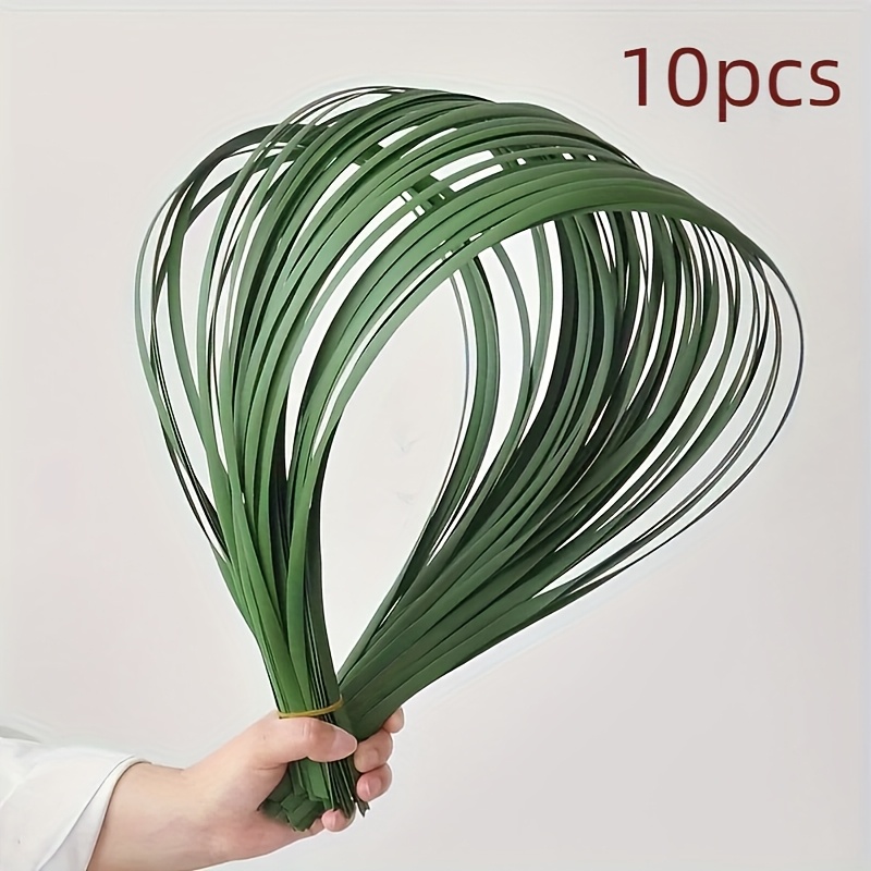 Image of 10pcs, Artificial Simulation Flower, Simulation Line Leaf Material Leaf, Adopts , Perfectly Suitable For Indoor And Outdoor Flower Pots, To Weddings, Hotels, Gardens