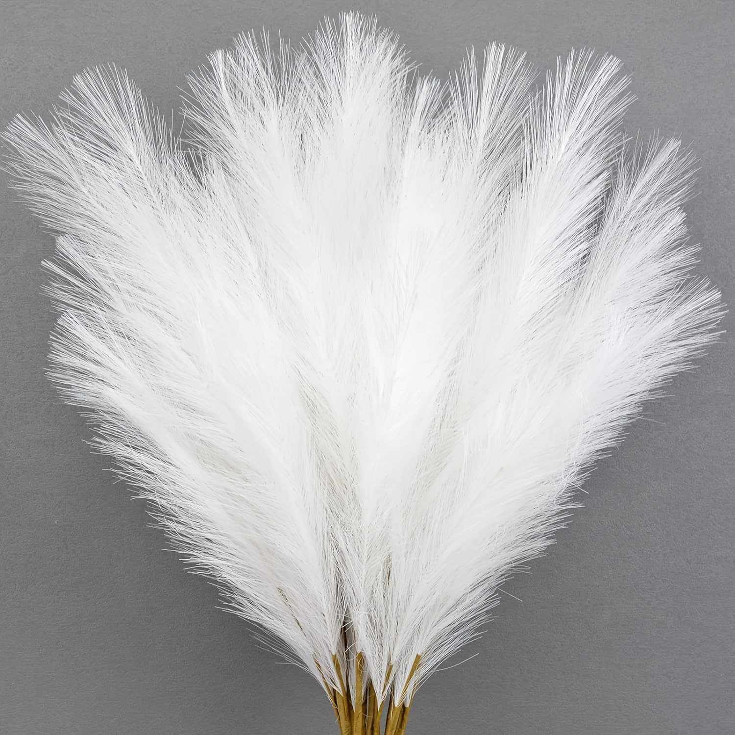 

40pcs White Fabric Pampas Grass - 21" Artificial Flowers For Day, Easter, Home & Kitchen Decor | Weddings & Parties