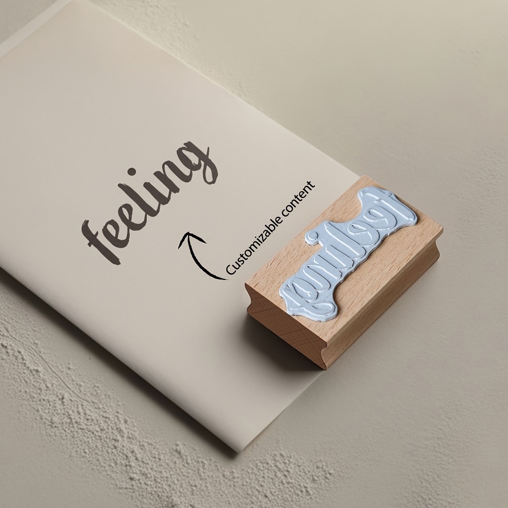 Personalized Wooden Stamp with Custom Logo/Portrait/Text