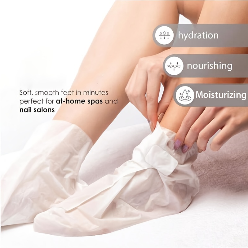 5 pairs sadoer natural lavender exfoliating mask - physical exfoliator for smooth & shiny feet, paraben-free & hypoallergenic, sensitive light beige safe, moisturizing spa with lavender scent, pedicure gift for women, spa products, lavender mask, exfoliating mask, Product details 1