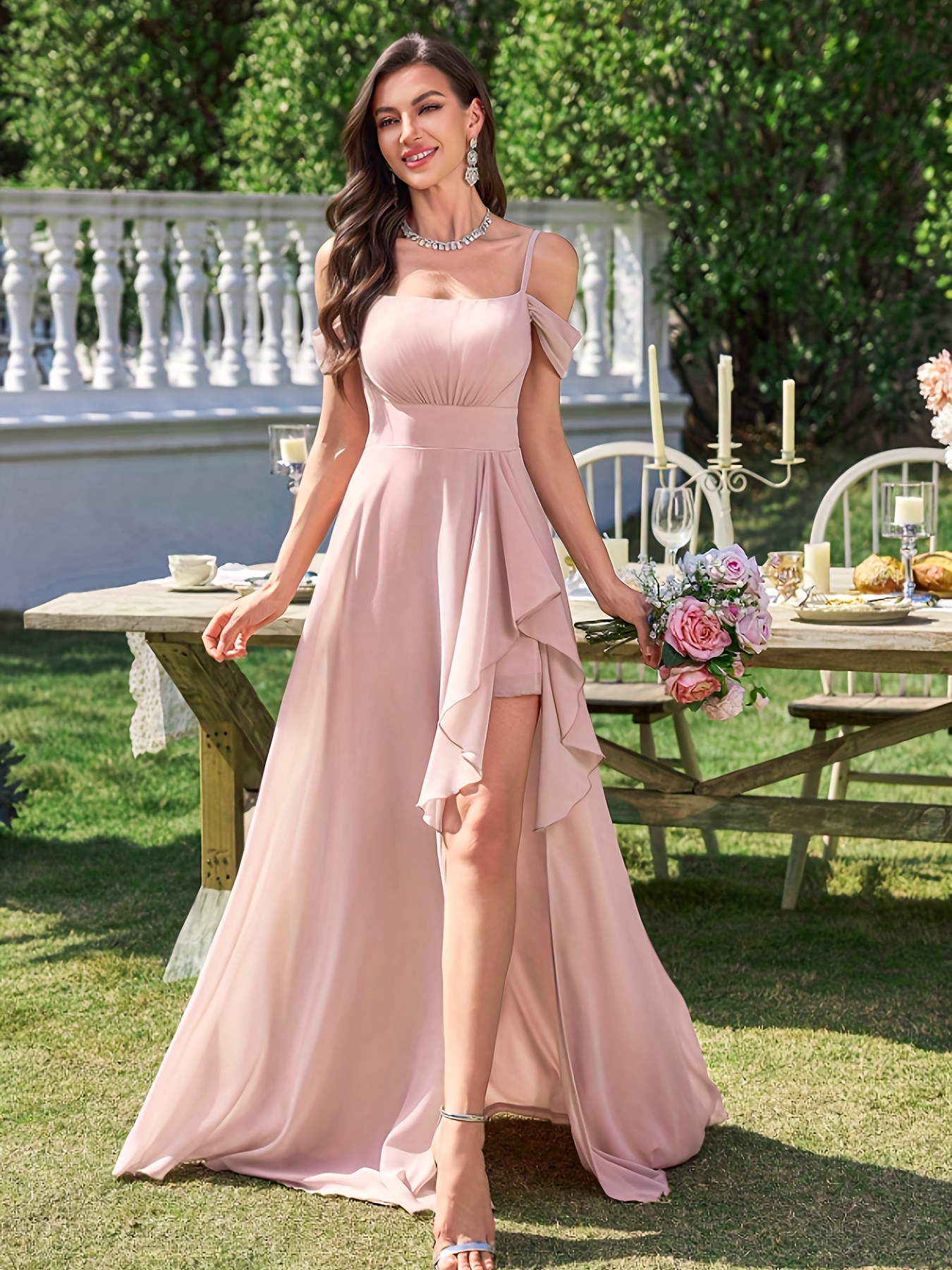 beach wedding dresses sold on Temu Canada