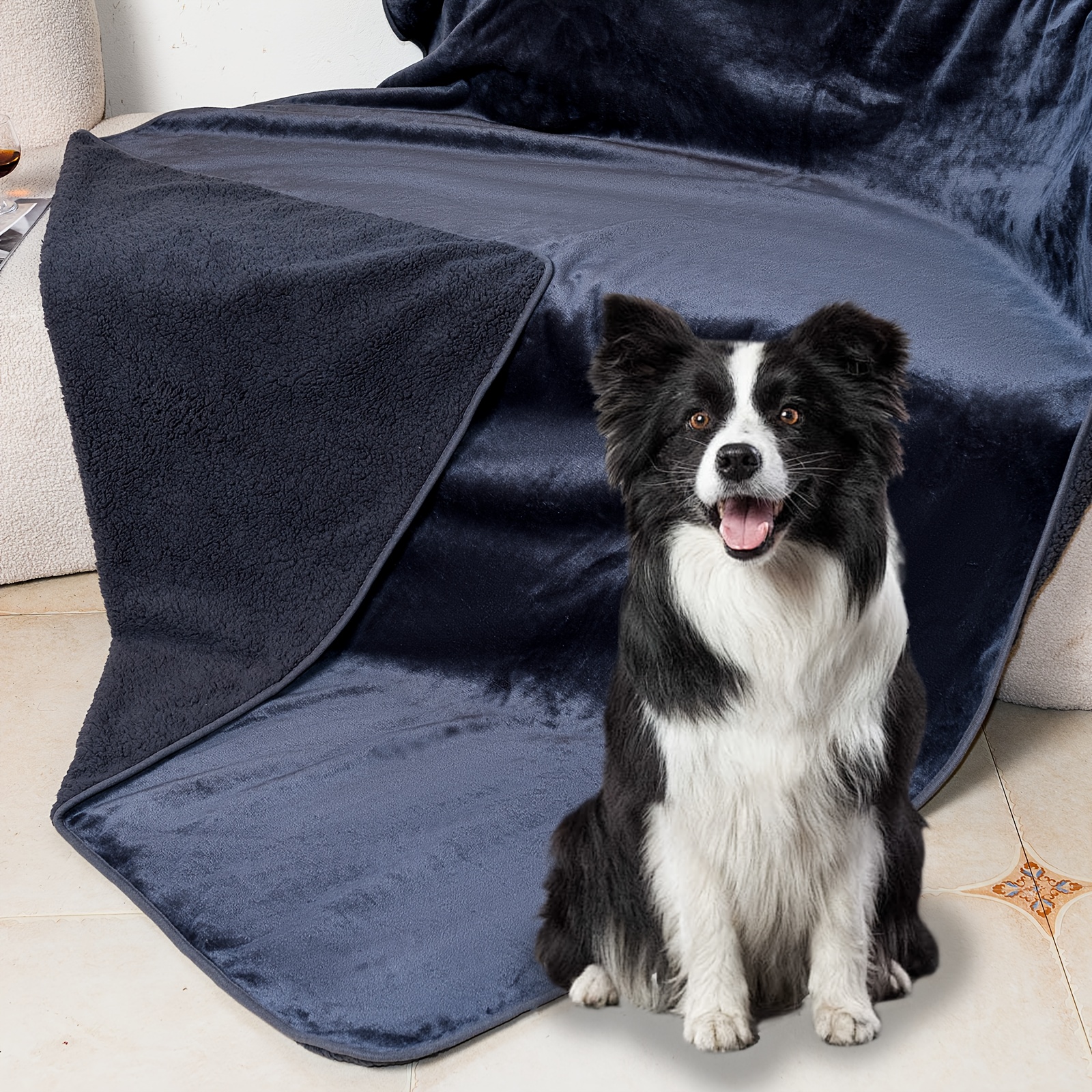 

® Waterproof Dog Blankets For Large Dogs Washable Super Soft Warm Fluffy Facecloth Sofa Car Bed Protector, Urine Proof Washable Outdoor Pet Blanket For Puppy Large