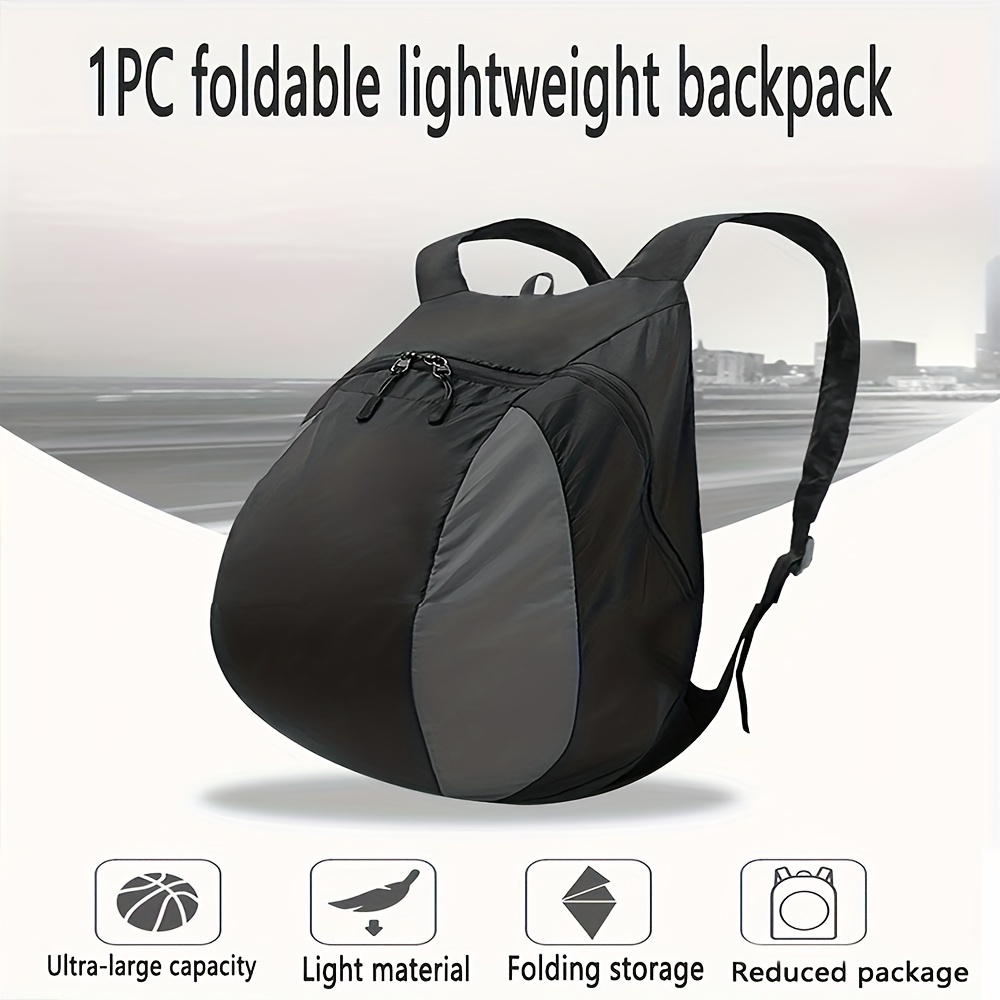 

1PC Sac à dos pliable et léger pour casque de moto, sac en polyamide durable pour sports de plein air, équitation et cyclisme, avec conception de rangement pliable