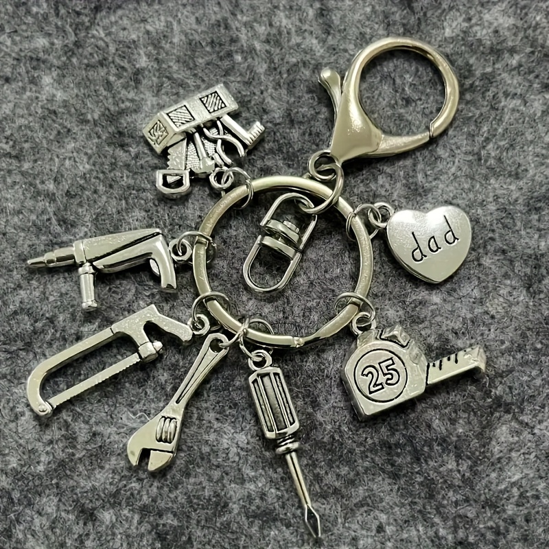 

1pc Tool Keychain Set - Alloy Key , Screwdriver, And Tag - Accessory, , Keychain