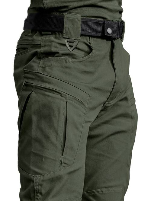 mens cargo pants with multiple pockets solid color beige durable fabric for outdoor hiking construction work spring summer essential machine washable work cargo pants regular fit pants nonstretch fabric