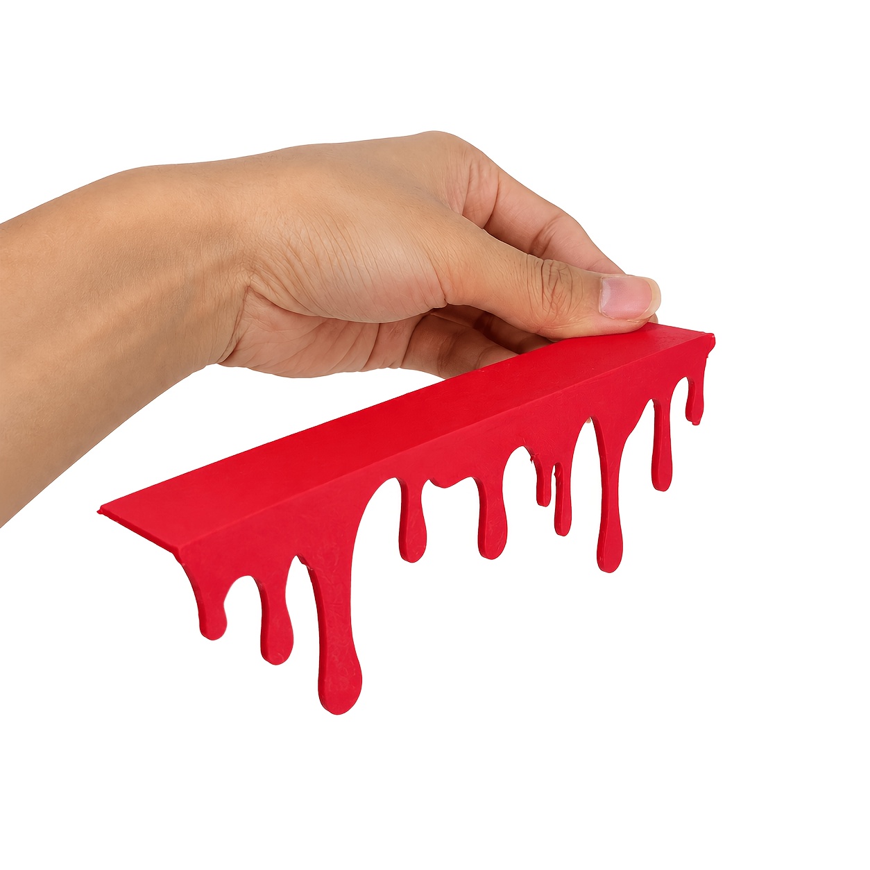 Image of [2d Flat] 1pc Blood Splatter Plastic Decoration, Gothic Decor, Halloween Effect Wooden Horror Ornament, Bookshelf Door Series , Hanging Door/window/panel Glossy Drop, Haunted Decor