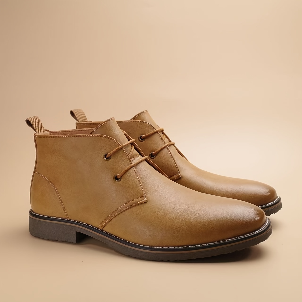 G.H.Bass NEW Mens 12 Walking Casual Lace Up Ankle Desert Boots 2 Tone Brown Tan GH Bass Edward Mens Walking Memory Foam Casual Lace Up Ankle  main image 4