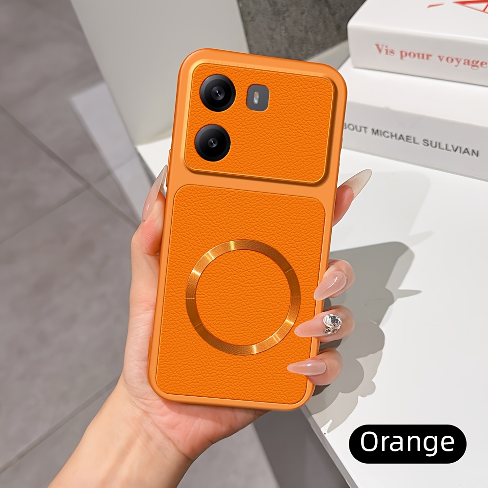 TEMU Phone Case - Suitable For Xiaomi Poco X8 Pro/poco X8 Pro Max/poco X7/poco X7 Pro Phone Case, Lychee Pattern Magnetic Absorber, Anti-slip And
