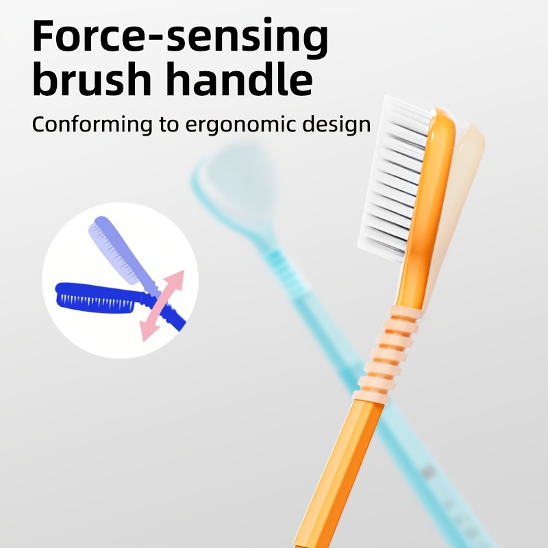 Flexible Head Adult Manual Tongue Brush with Ergonomic Handle