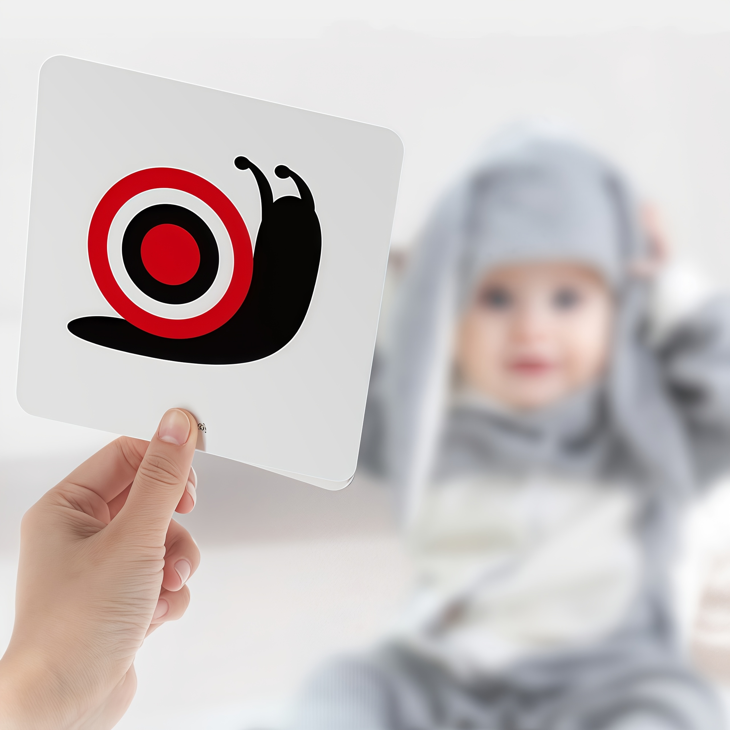 JIAJCHUF Baby Visual Stimulation Cards Ages 0-3 Months - High-Contrast Black & White Flashcards for Brain Development, Cognitive Learning & Visual Skills - Educational Toys for Infants & Toddlers, Vibrant Color Scheme, Safe Infant Materials