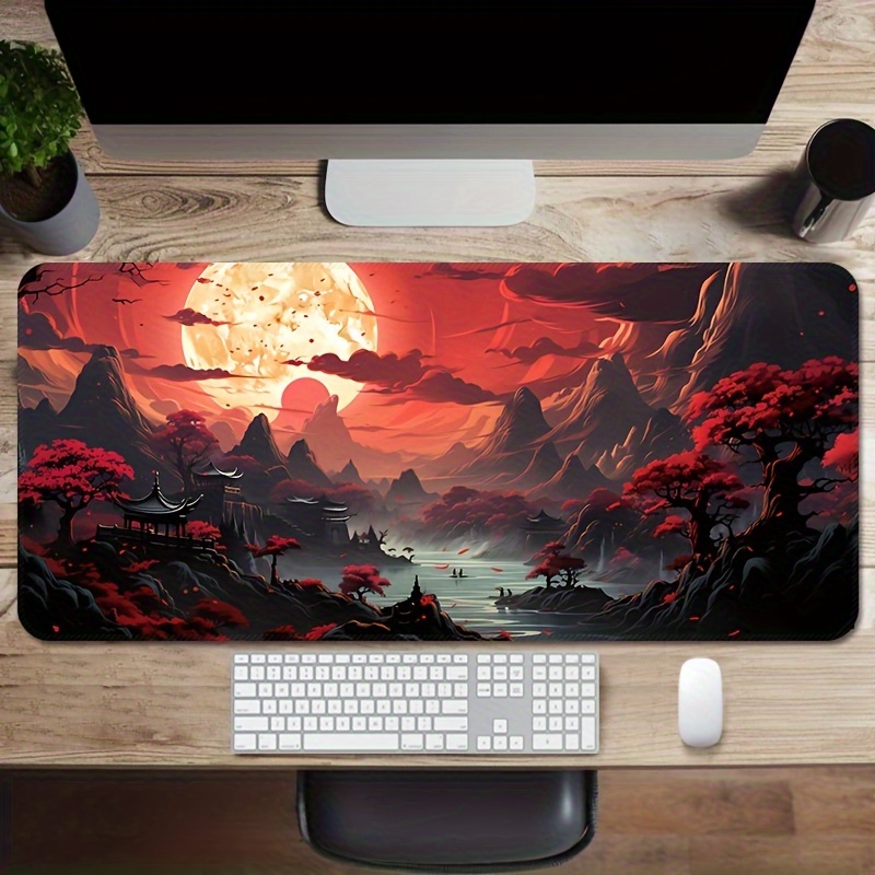 extra large gaming mouse pad     design extended   desk mat with non slip rubber base washable precision     ideal for office gaming enthusiasts details 2