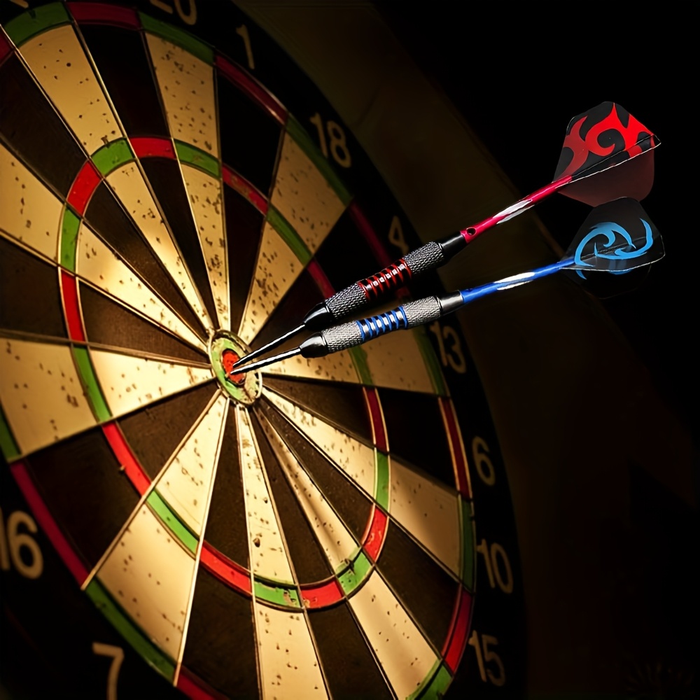 JH 22g Metal-Tipped Dart Set with Portable Case - Red & Blue Iron & Aluminum Darts for Training, Practice, and Gift - Ages 14+ - Includes 6 Darts, 2 Practice Darts, and 2 Replacement Darts - Perfect for Home, Office, or Outdoor Use, Darts Accessories, Office Game, Sleek Design, Durable Construction, Dart Set, Darts, Electronic Target Dart, Dart Game, Dart Accessories/, Dart Arrow