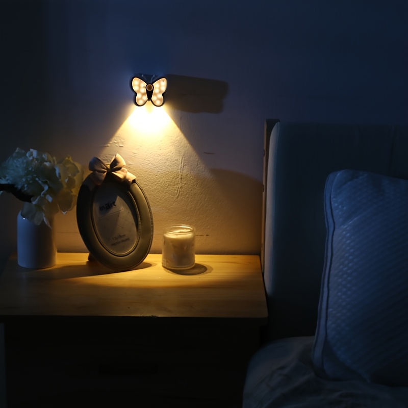 1 2pcs wall lamp with motion sensor usb rechargeable magnetic night light for bedrooms stairs bathrooms Product details 4