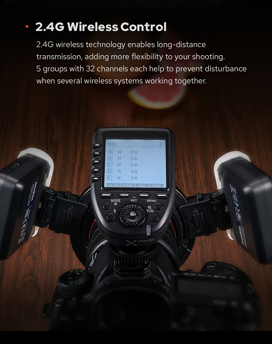 kit flash macro   mf12-  mf12-  a 2 luci ttl 2.4g wireless con batteria ricaricabile integrata,   portatile per fotografia macro di gioielli, cibo, insetti, compatibile con fotocamere dslr  , nikon, sony Dettagli dell'articolo 11