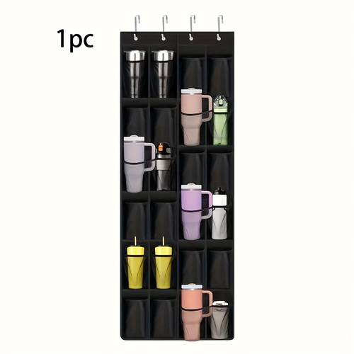 24 compartment bottle organizer bottle holders door storage rack cup storage rack suitable for kitchen cabinet pantry wardrobe bedroom