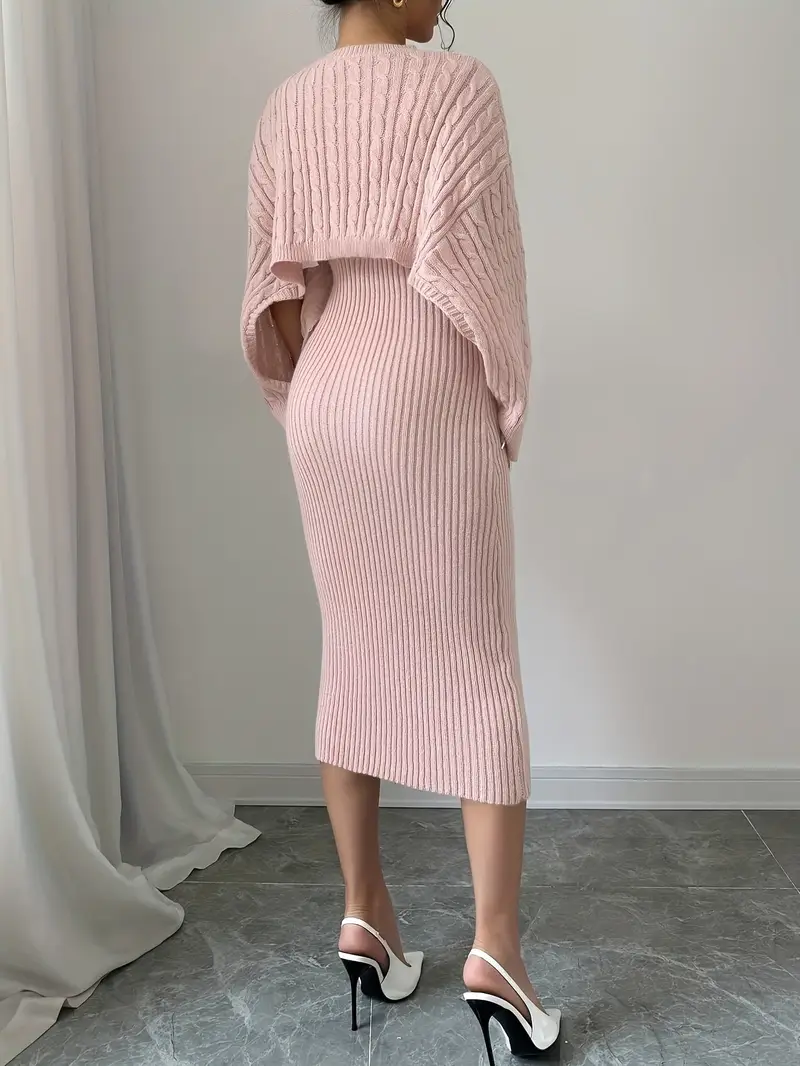 solid twist knitted sweater dress Womens Oversized Twist Knit Sweater Dress Long... From Kong003, $21.46