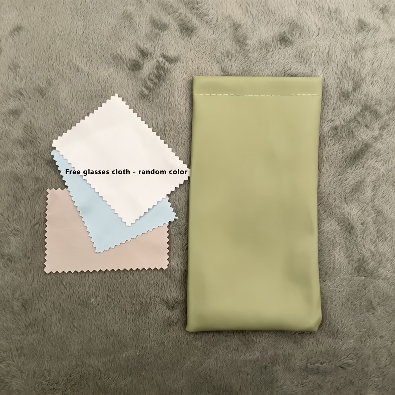 TEMU Un estuche y de moda para guardar gafas + un paño de limpieza para gafas de color aleatorio - Estuche portátil diario para gafas con de a