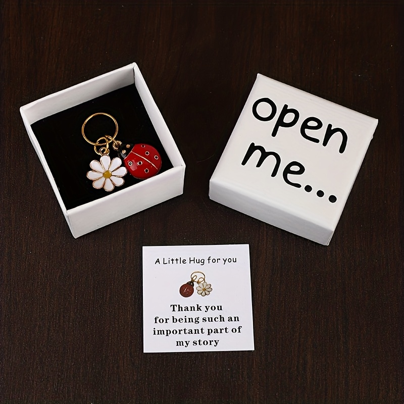 TEMU A "" , Complete With An Exquisite Keychain - Featuring A "thank You" Message Card, A Small Party Favor, And A New Year's Gift. Perfect For