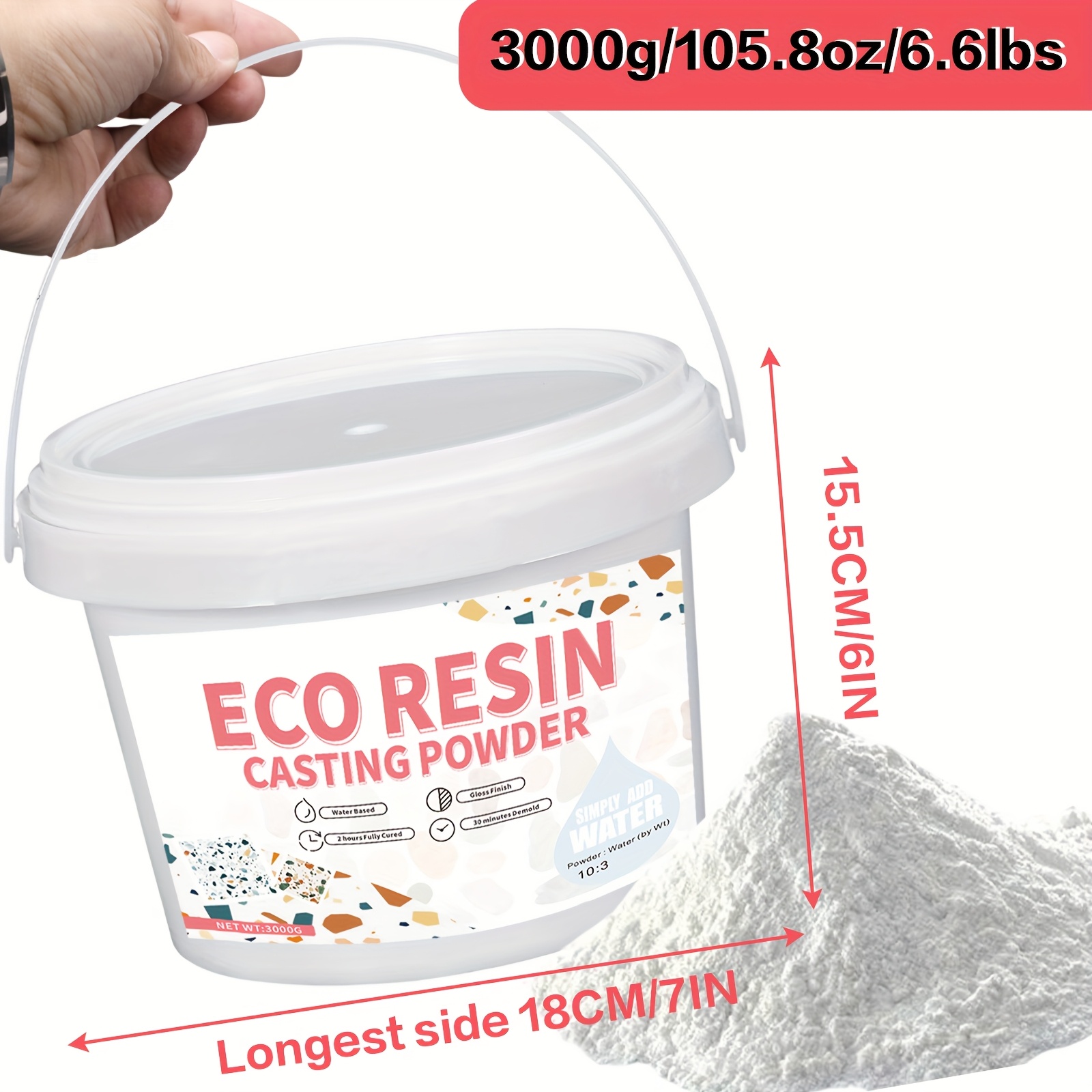 2kg/3kg Quick Dry Resin Casting Powder - Easy Handmade Model Making, Home Decoration And Sculpture Making, Quick Drying, Multipurpose, Beginner Friendly, Art Design, , Projects