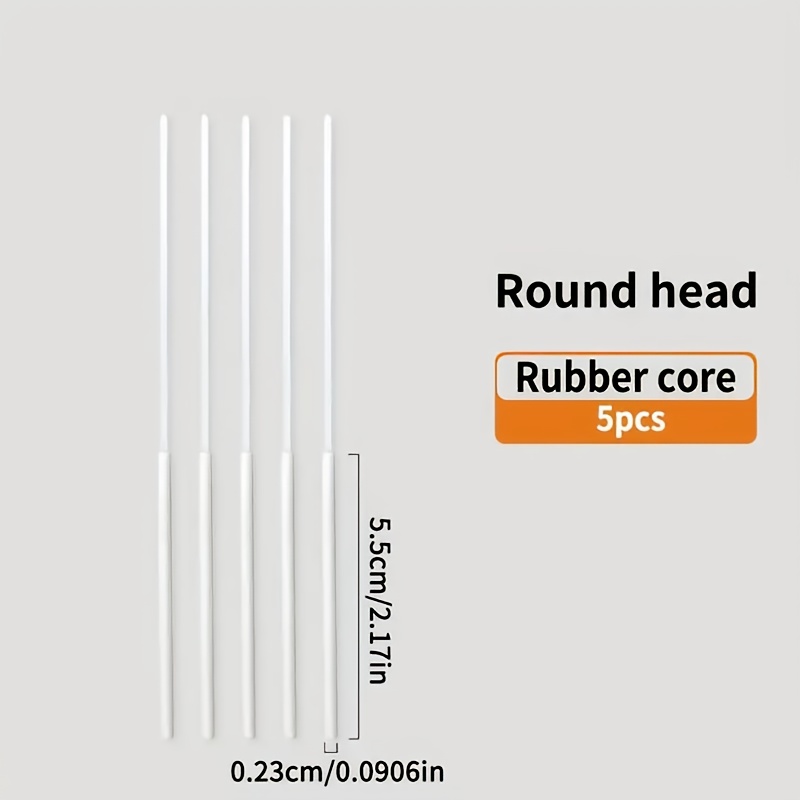 TEMU 5 stuks Vierkante Kop Ronde Kop Mechanische Potlood Gum Navullingen, Automatische Gum Navullingen, Schets Highlight Gum, Geschikt voor Studenten