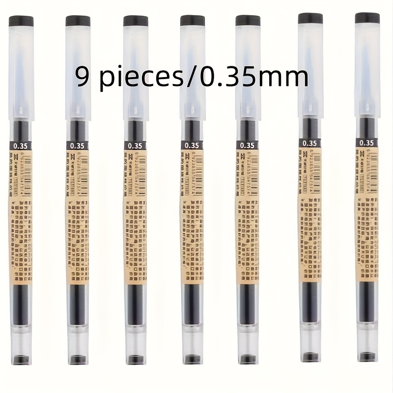E-shop 9 Rollerball-Stifte, Japanische Extrafeine 0, Schwarz, Rot, Blaue Gelstifte, Sanftes Rollenball-Design, Schlankes und sanftes Schreiben,