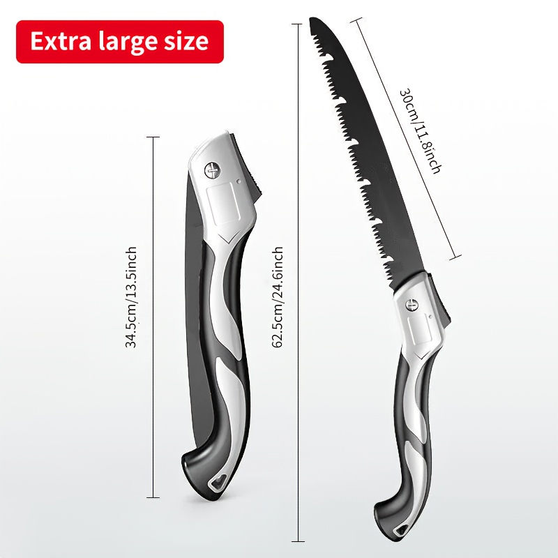 Temu – TEMU 4 Kinds Of Steel Folding Saws, Manual Cutting Tools, With Non-slip Durable Handles, Suitable For Outdoor Use, Ultra-sharp Folding Hand Saws,