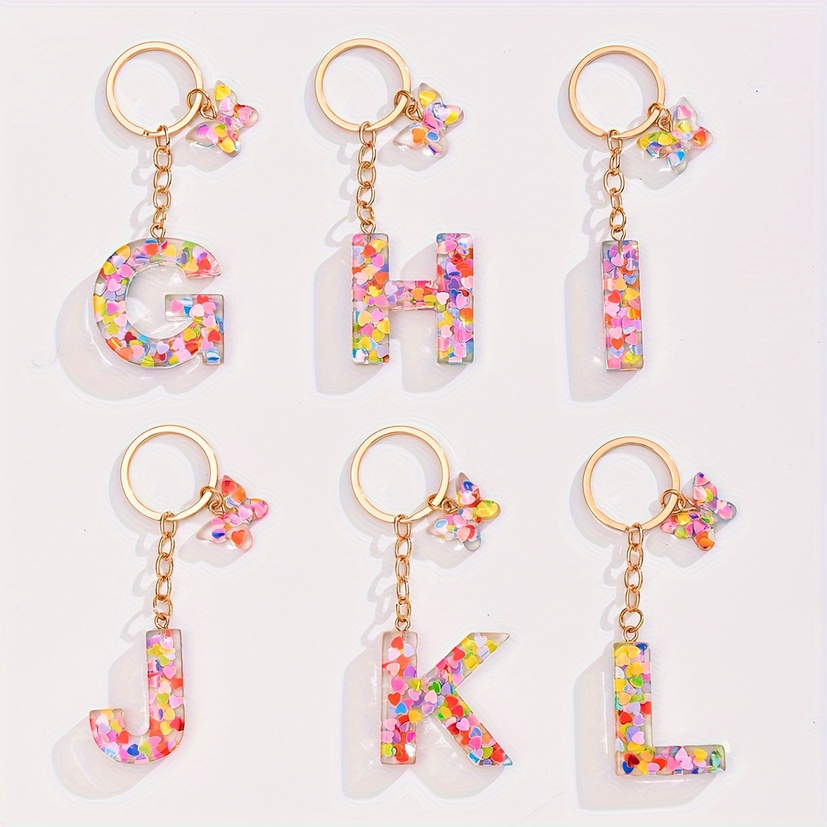 Sequins Alphabet Initial Letter Keychain Cute Butterfly - Temu Ireland