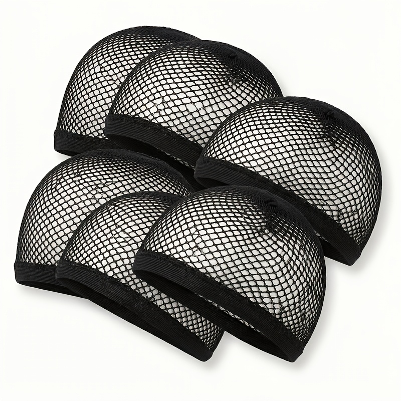 TEMU Lot de 6 bonnets à cheveux en pour femme, filet à cheveux élastique invisible pour fixer les perruques, accessoires de perruque respirants