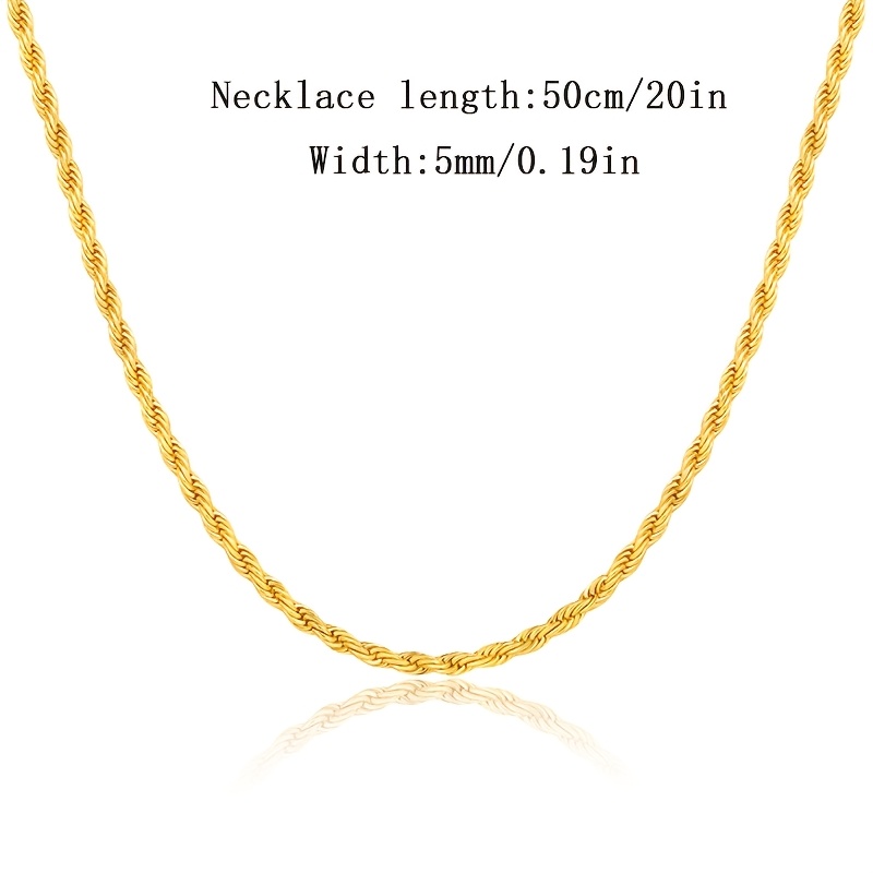 TEMU 5mm Braided Rope Necklace Women's Chain Necklace Simple High-end Versatile For Everyday Wear Fashionable And Elegant Hypoallergenic Matching For