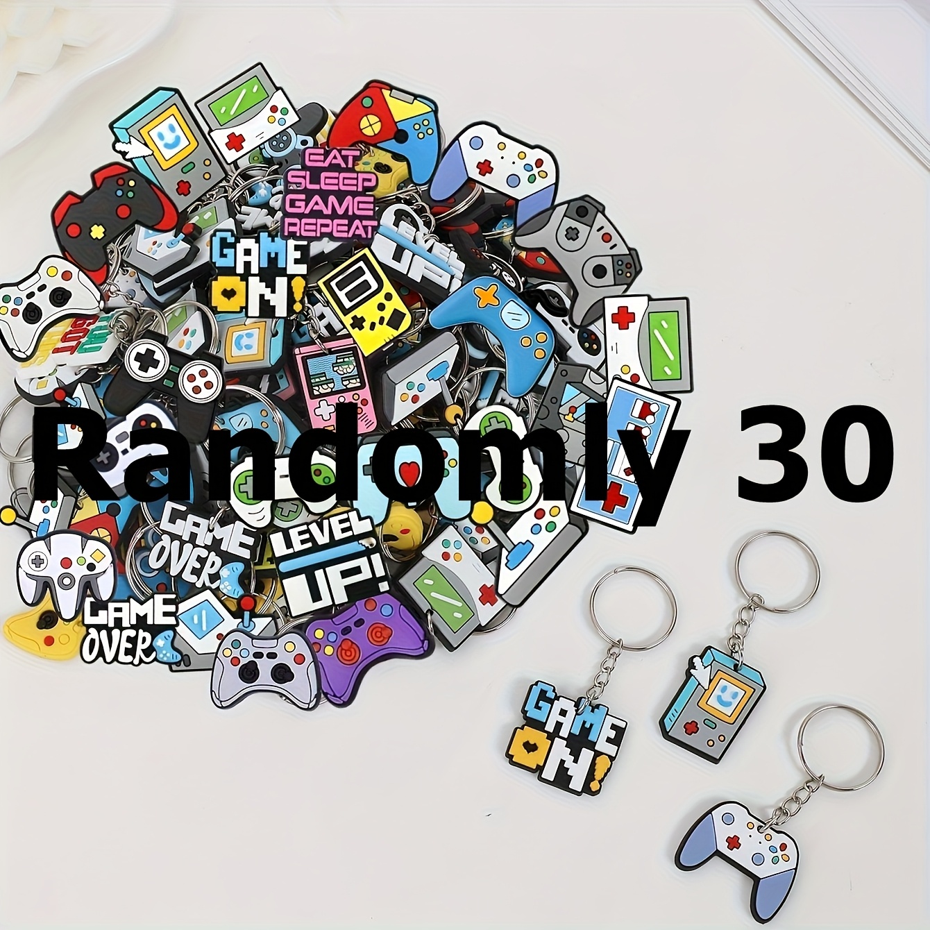 Image of Cross-border Pvc 15/30 Series Keychains, Cute Cartoon Random Irregular Mixed Keychains