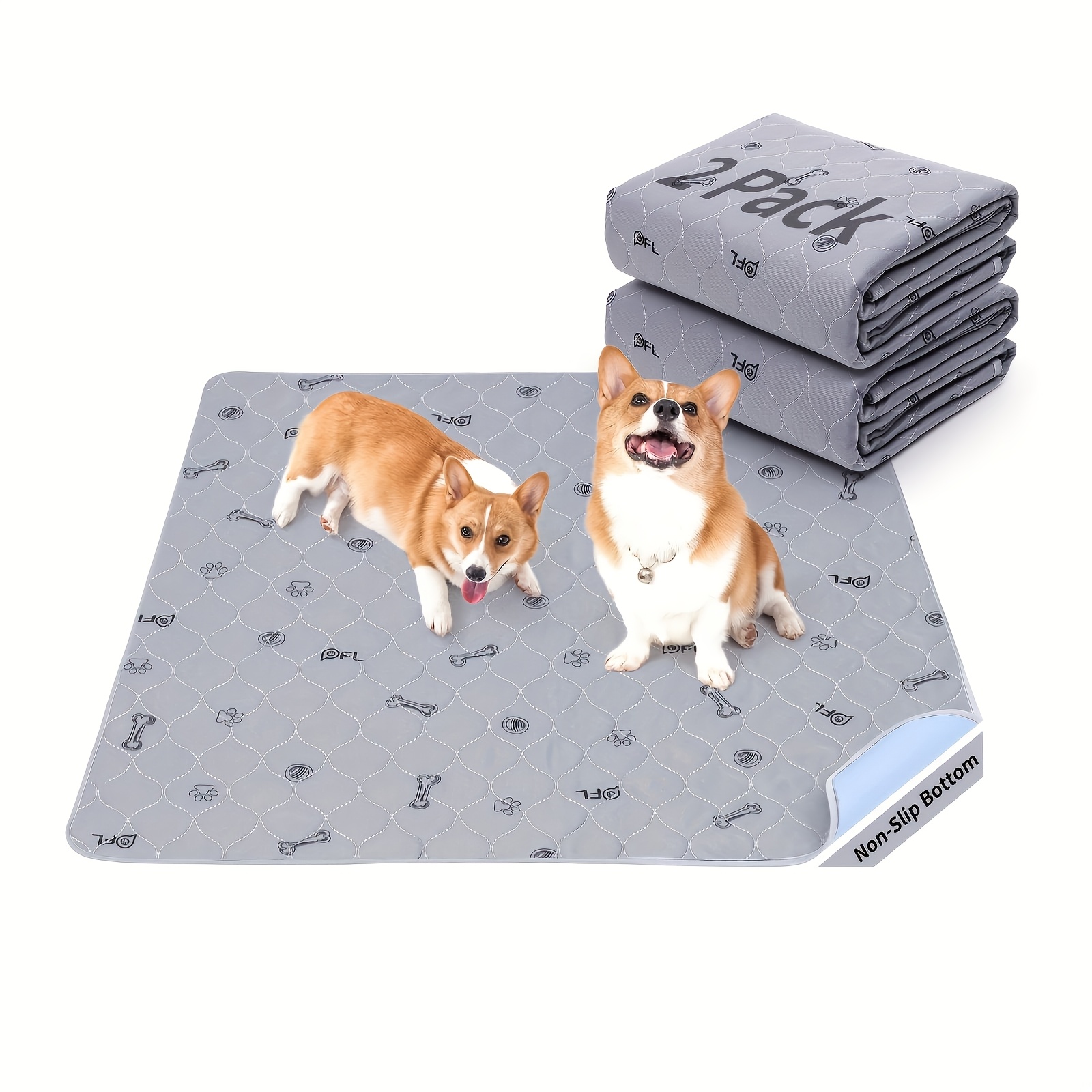 Almohadillas Lavables para Perros, Toallas Reutilizables para *  Almohadillas Absorbentes para * con Estampado de Hueso, Almohadillas  Antideslizantes para Entrenamiento en Sofá, Jaula o Baño, ..., image size:1600x1600