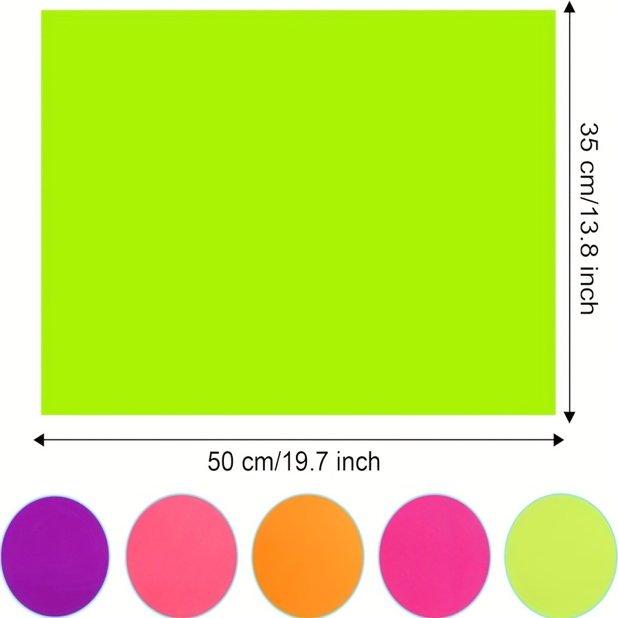 TEMU 50 feuilles de papier de soie fluorescent en 5 , pour emballage cadeaux et sacs cadeaux, jaune fluo, , violet fluo, orange fluo, pour emballages