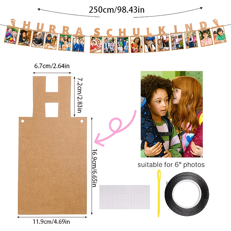 Image of 1 Set Of "german Banner, Photo Garland, School Decoration, 2026 Back To Decoration, Paper Photo Banner, Wall Hanging Decoration