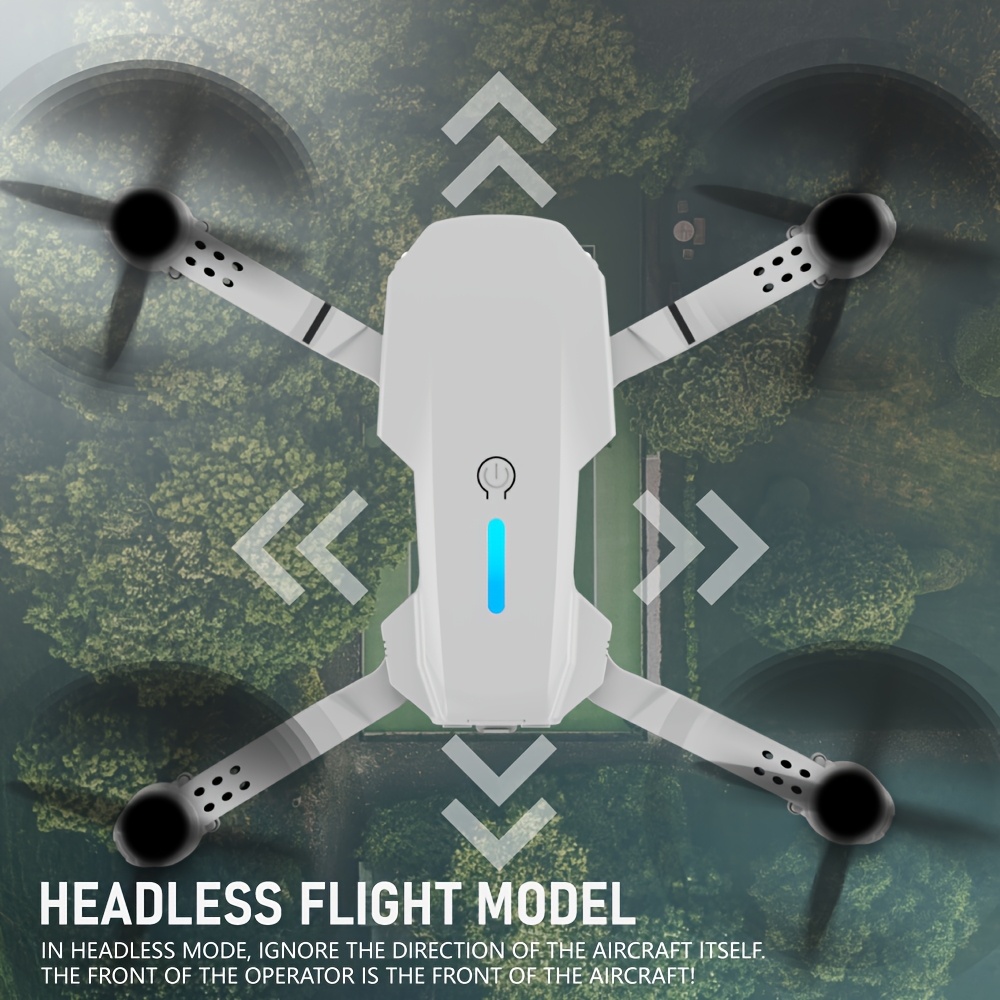 Zestaw z Jedną Baterią E88 Czarny/Szary, Dron z Optycznym Płynem Hoveru, Pilot Zdalnego Sterowania, Start Jednym Przyciskiem, 360° Obrót i Zdjęcia, Niedrogi Podstawowy Dron, Idealny Prezent na Urodziny dla Chłopców, Fotografia Lotnicza,Latanie Rekreacyjne,Lekki Dron,Kompaktowa konstrukcja,Stabilny Lot,Trwała Konstrukcja,Pojedynczy Klucz Start,Prezent Technologiczny,Dron dla Hobbystów