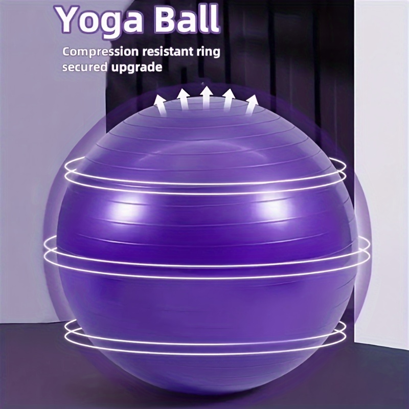 A Set of Yoga And Pilates Balls for Pregnant Women, Featuring a Foot Pump And a Thickened Anti-Burst Design, with a Shiny Surface, Perfect for Beginners And As a Holiday Gift for Families