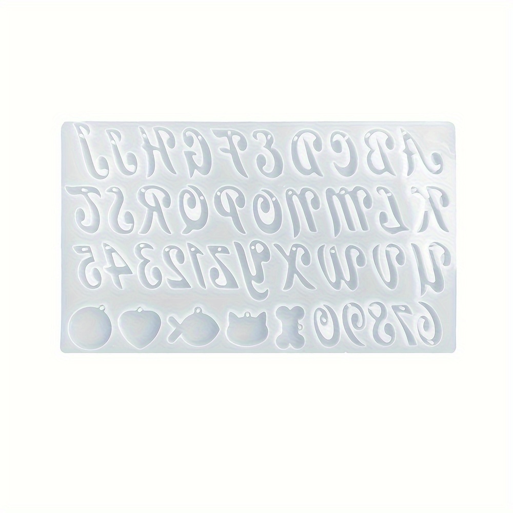 Diy Silicone Resin Mold Kit - Alphabet & Number Pendants, Epoxy Casting For Jewelry Making