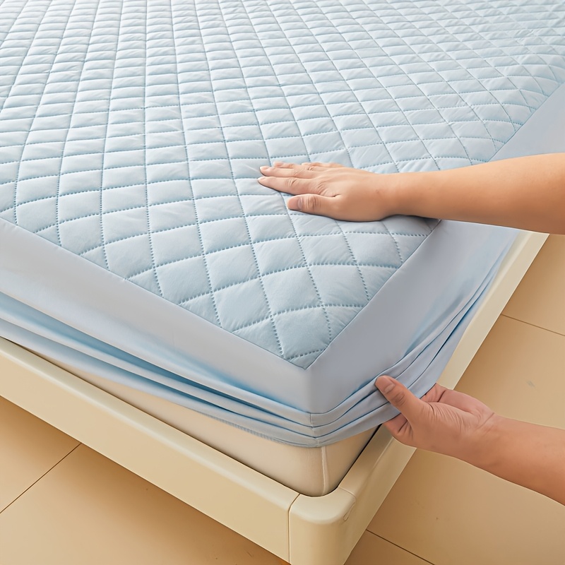 1pc 3 layer quilted thick mattress cover   waterproof mattress protector soft and breathable fitted sheet for single or double bed no pillowcase details 9