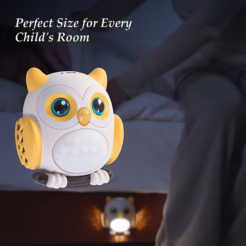 motion sensing light with led soothing blue glow cartoon wall mounted nursery decor usb rechargeable battery powered lamp for kids bedroom nursery room lighting owl lamp christmas gifts Product details 10