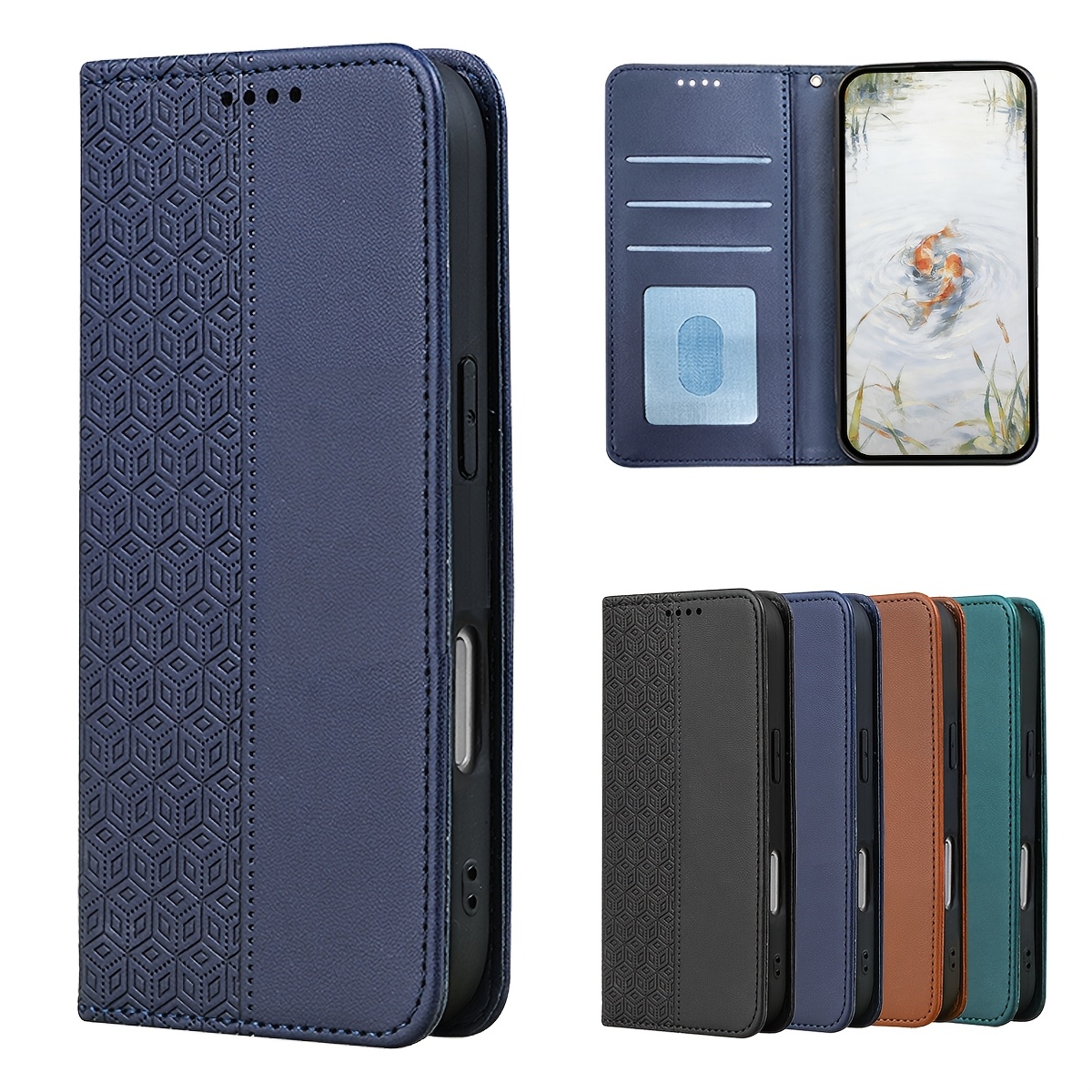 TEMU Phone Case: Compatible With Google Pixel 7/7 Pro/7a Flip Phone And Wallet Cases, With Stand And Three-slot Design For Storage Cash, Credit Card
