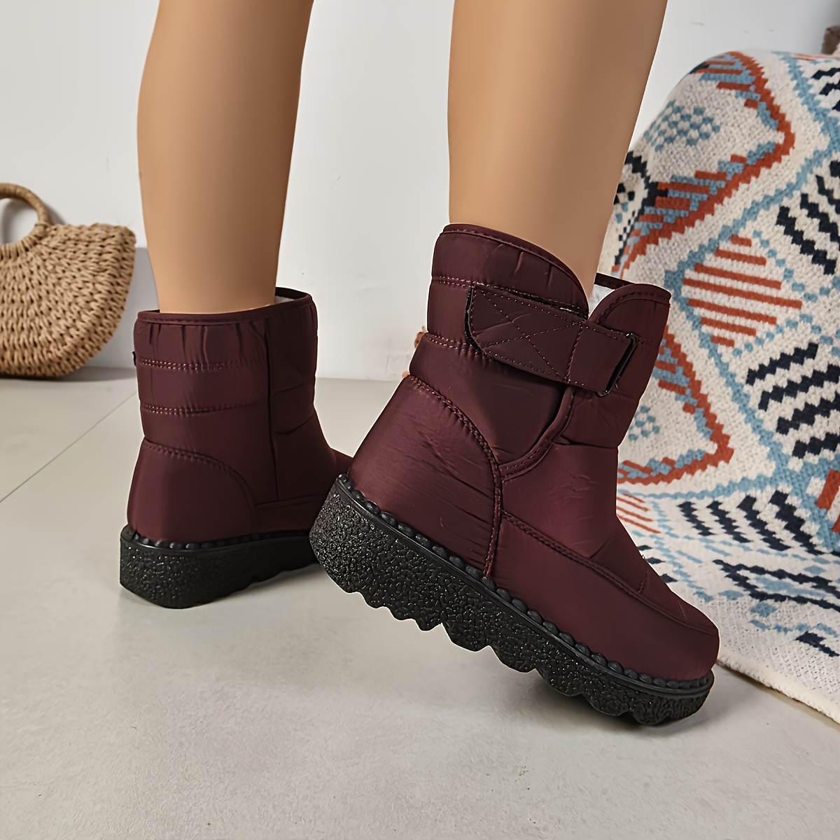 womens   calf boots suitable for all   lined with plush for added   and thickness   lightweight casual   calf boots are comfortable trendy and fashionable       dates and daily wear Product details 8