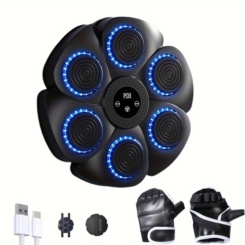 TEMU Electronic Music Boxing Machine, Boxing Training Punching Equipment, Wall Mounted Boxing Machine, Smart Boxing Exercise Machine
