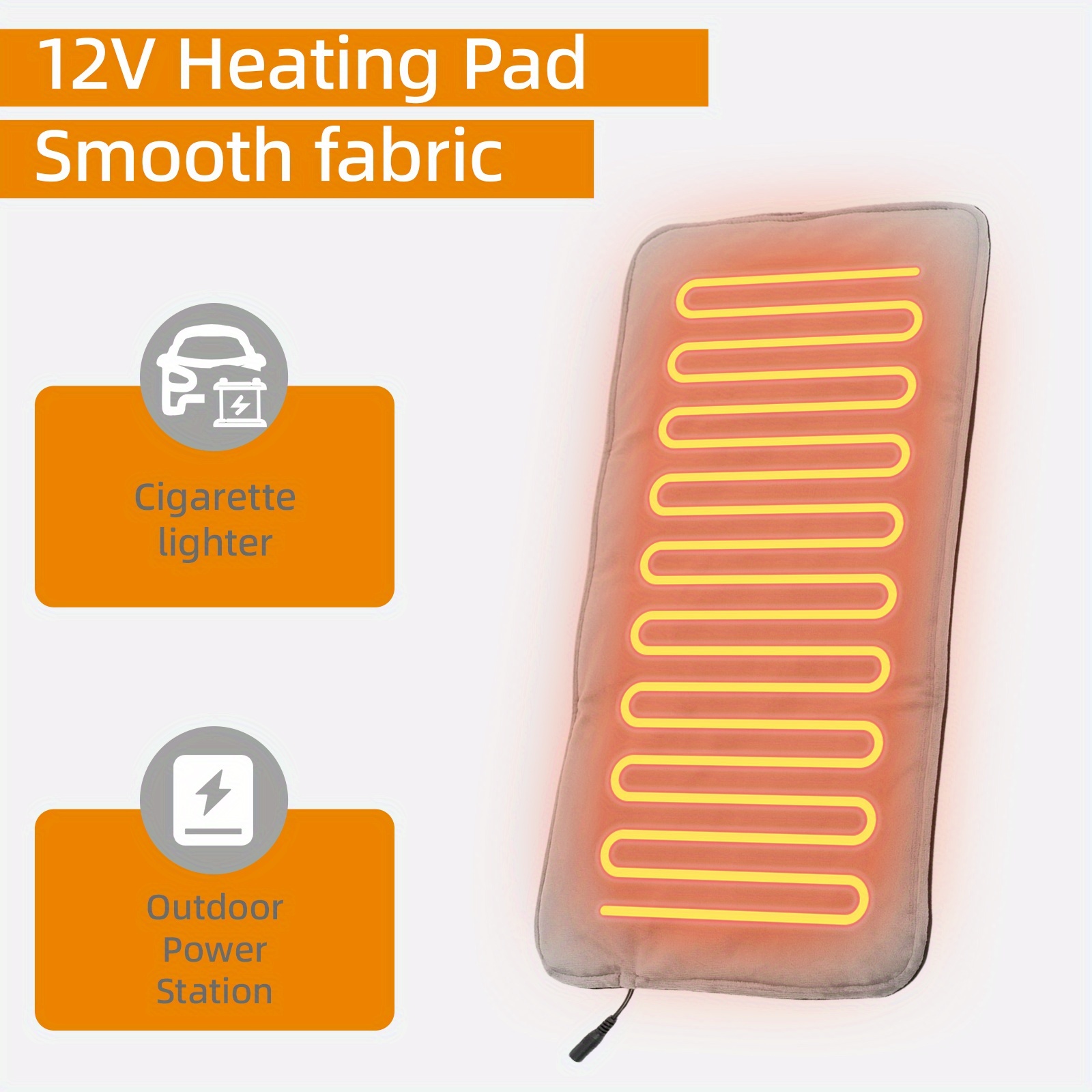 heated blanket with cigarette lighter plug 12v car portable electric mini heating
