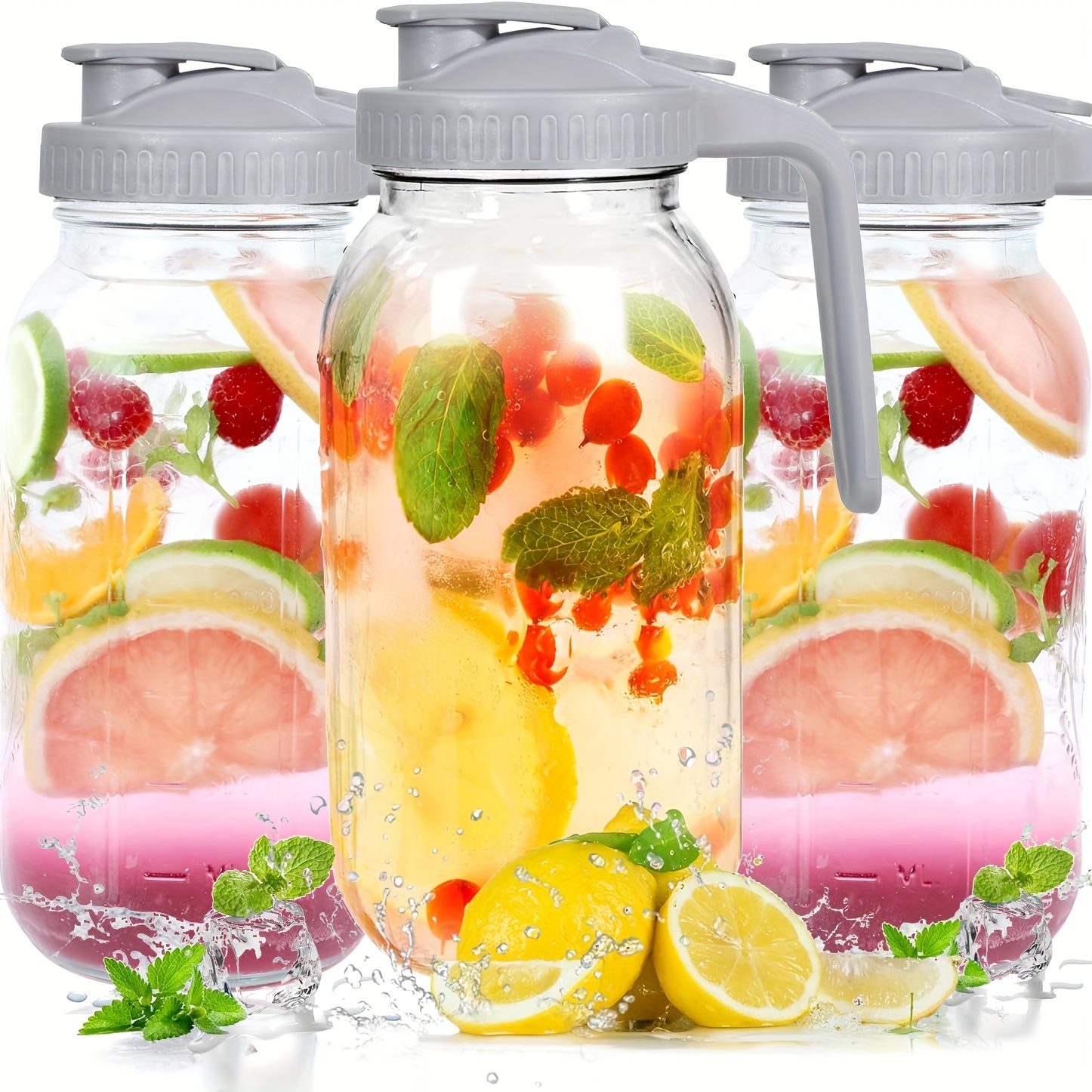glass jug with lid sold on Temu United States